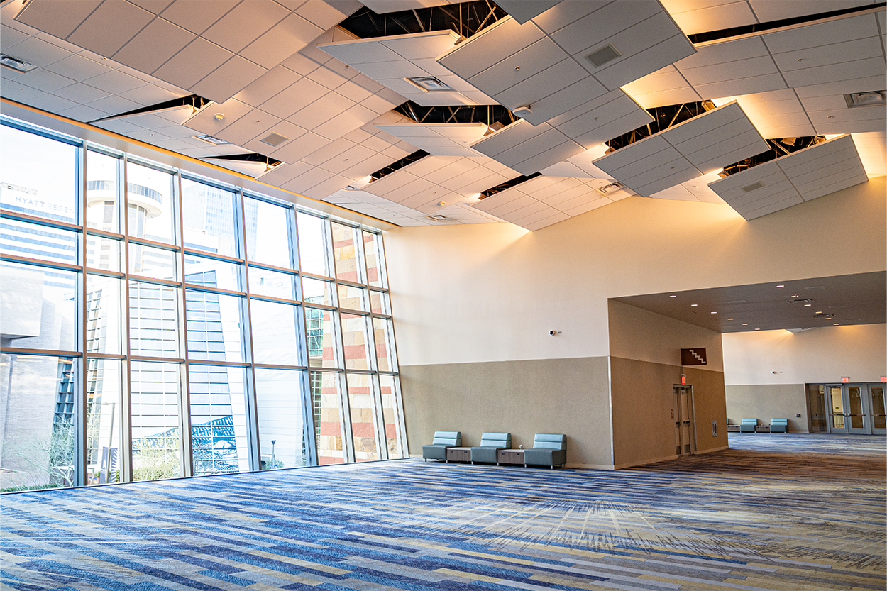 Photo of the prefuction space on the West 300 level of the Phoenix Convention Center. 